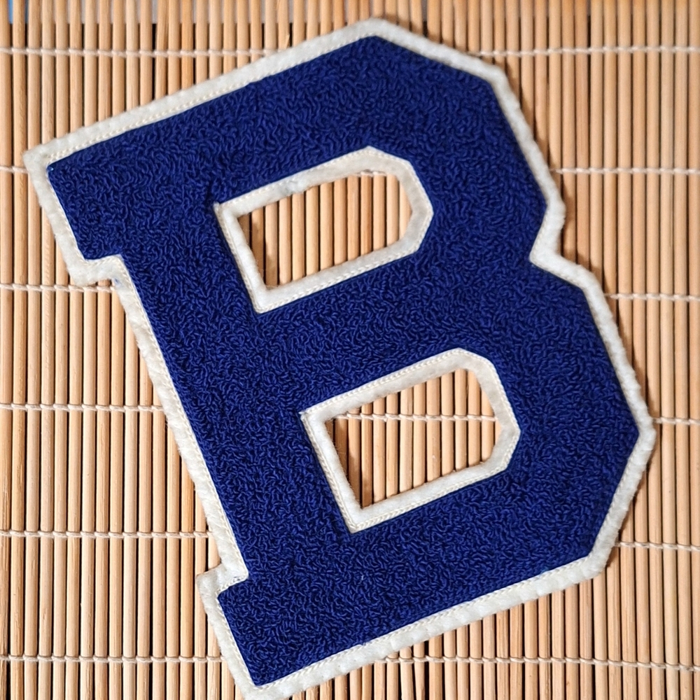 Vintage Varsity Letter Patch Blue B